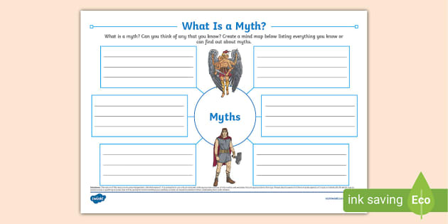 What is a myth? Mind Map,what is a myth - Twinkl