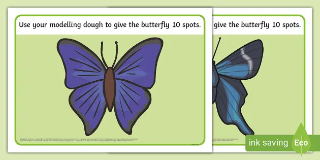 Parts of a Butterfly Play Dough Mat