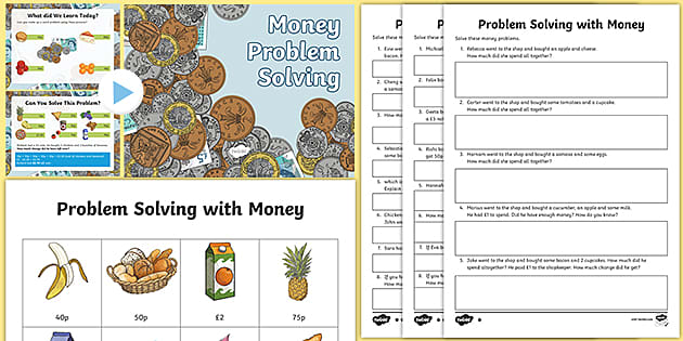 money problem solving grade 3