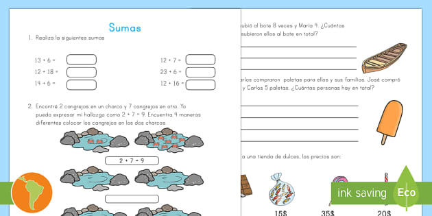 Fichas De Actividad Sumas Teacher Made Twinkl 3755