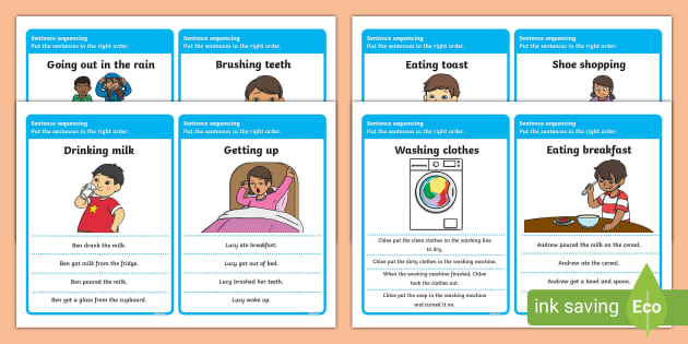 4 Step Sequencing Cards (teacher made) Twinkl