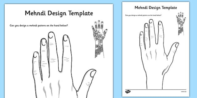 Mehndi Design Template