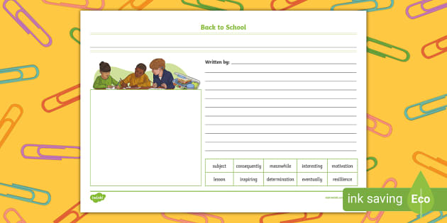 KS2 Back to School Recount Newspaper Template - Twinkl