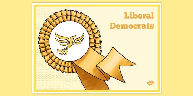 United Kingdom Political Liberal Democrats Party Display Poster