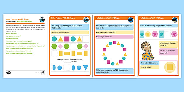 👉 White Rose Maths Compatible Y2 Make Patterns with 2D Shapes