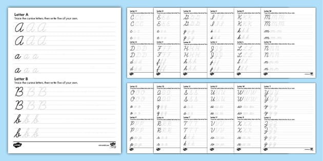 Printable Neat Handwriting Worksheets, 10 Pages, Middle School, Kids,  Children, Adults, PDF File Hand Lettering Alphabet ABC Letter Tracing 