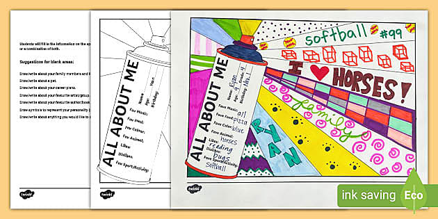 All About Me Art Style Activity (teacher made) - Twinkl