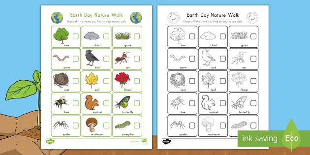 earth day nature walk activity sheet twinkl usa