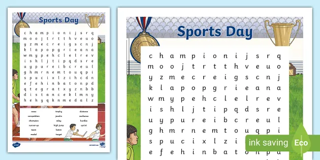 Sports Day Vocabulary Cards - ESL Sports Day Vocabulary