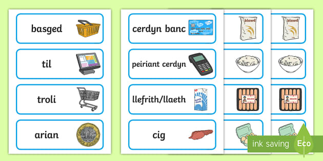 Cardiau Geiriau Archfarchnad (teacher made) - Twinkl