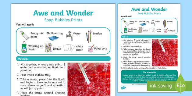 Soap Bubble Prints Awe And Wonder Science Activity Science