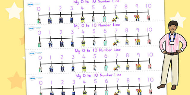 People Who Help Us Number Line 0 10 (teacher made) - Twinkl