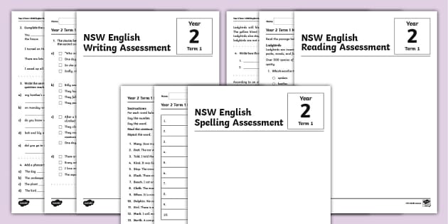 Year 2 Term 1 NSW English Assessment Pack (teacher Made)