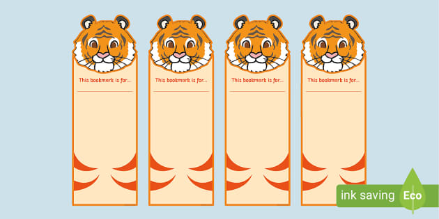 FREE! - Tiger Bookmarks - Primary Resources - Twinkl