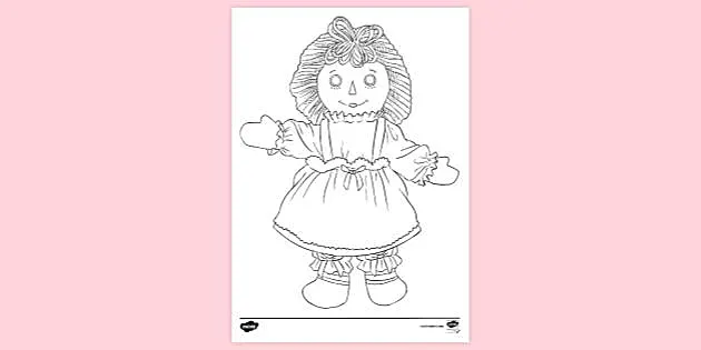 Raggedy Ann with Teddy Bear Coloring & Activity Book in Spanish