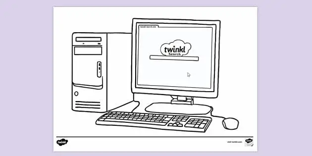 computer screen coloring pages