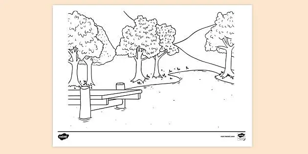 coloring pages of ponds