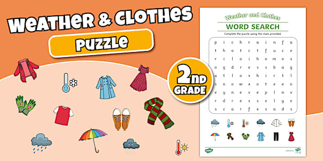 Weather and Clothes Word Search