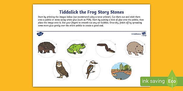 Tiddalick the Frog Story Stones - Prep HASS (teacher made)