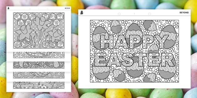 Mindfulness Easter Flowers Colouring PDF | RSE Wellbeing