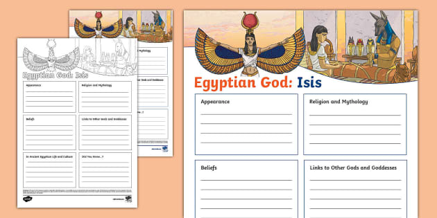 Egyptian Goddess: Isis Fact File Template (teacher made)