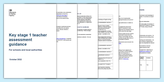 FREE! - Key Stage 1 Teacher Assessment Guidance 2022/23