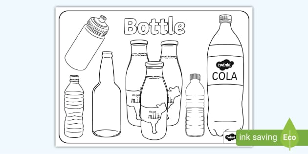 Bottle Doodle Colouring Page (teacher made) - Twinkl