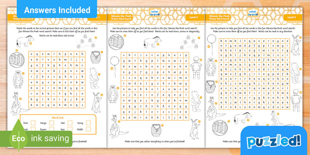 Winnie The Pooh Picture Word Search   Twinkl   Kids Puzzles