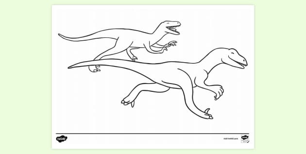 Cute Dinosaur Runner coloring page