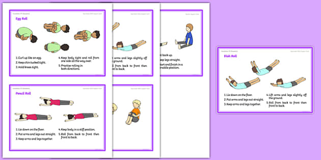 Foundation Pe Reception Gymnastic Rolls Support Cards 