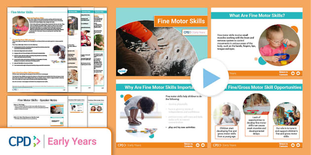 Fine Motor Skills | CPD | Early Years CPD | PowerPoint Pack