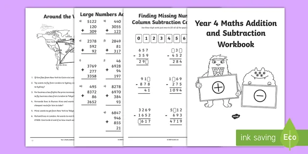 maths workbook pdf printable year 4 maths worksheets