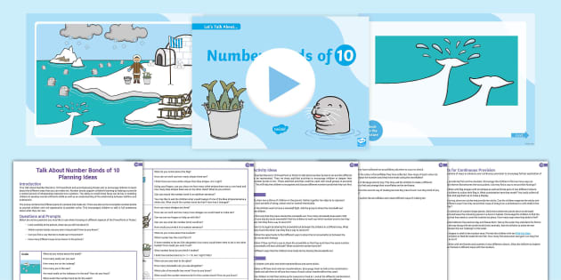 Talk About Number Bonds to 10 Maths PowerPoint and Planning Ideas