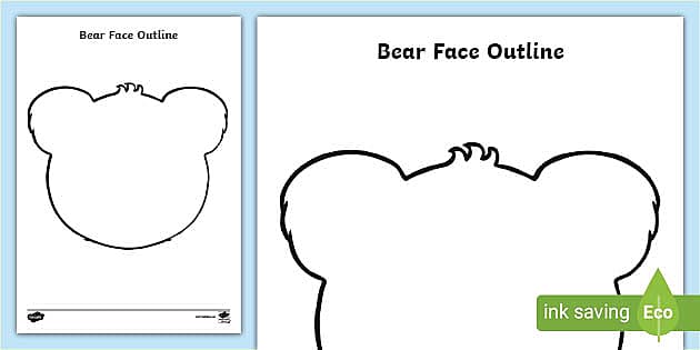 Bear Face Outline (Hecho por educadores) Twinkl