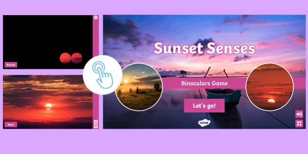 Sunsets Interactive Binoculars Game (teacher Made) - Twinkl