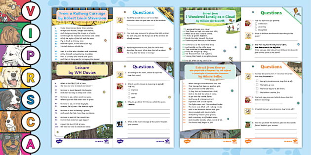 LKS2 Classic Poetry 60-Second Reads Activity Pack - Twinkl