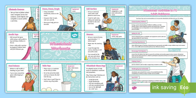 Inclusive PE - Wheelchair Workout Activities (teacher Made)