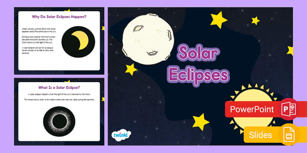 Solar Eclipses PowerPoint & Google Slides for K-2nd Grade