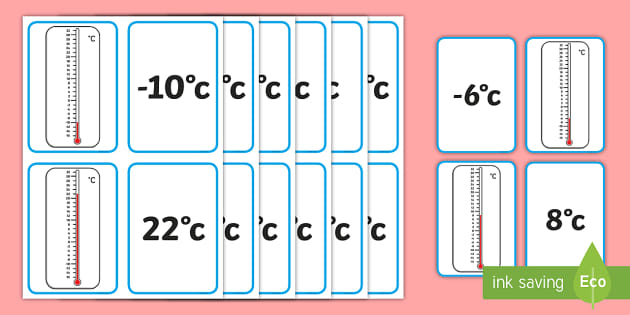 Temperature and Thermometer Matching Cards