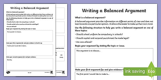 balanced opinion essay writing