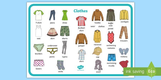 Spring Clothes Word Mat  Primary Resources (teacher made)