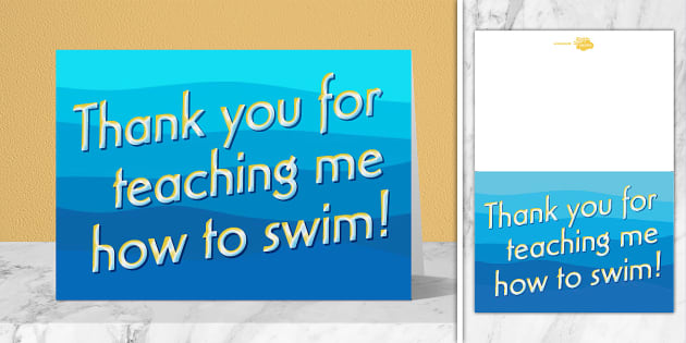 Swimming Teacher Thank You Card Twinkl Party Twinkl