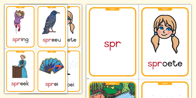 Graad 2 Klanke Flitskaarte Beginklank Spr (teacher Made)