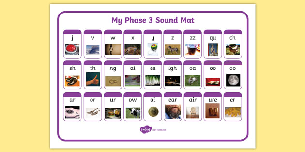 Phase 3 Photo Sound Mat (teacher made) - Twinkl