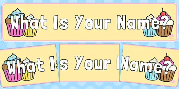 whats your name clipart