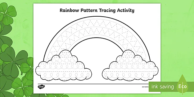 rainbow pattern tracing activity teacher made