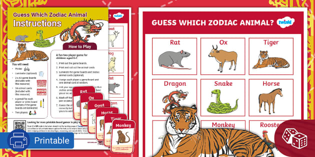 Guess Which Zodiac Animal Game (teacher made) - Twinkl