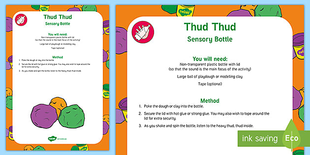 Thud Thud Sound Sensory Bottle (teacher made)