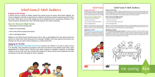 Pupil Voice - School Community - School Council Adult Guidance