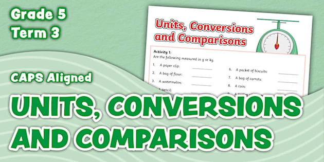 Grade 5 Mass: Units, Conversions and Comparisons - Term 3 (CAPS- Aligned)